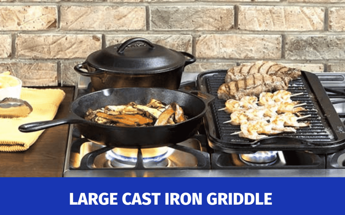 LARGE CAST IRON GRIDDLE FOR GAS STOVE